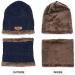 Unisex Winter Beanie Hat Scarf Set | Warm Knit & Fleece Lined | Two-Piece Set | E2 Multicolored | One Size - Buy Online on GoSupps.com