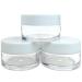 Beauticom 24 Pieces Clear Jars Set - 20G/20ML with White Lids for Lotion Creams Toners & Lip Balms - BPA Free | Ideal for Makeup Samples & International Shipping - Buy Online on GoSupps.com