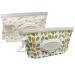 Portable Wet Wipe Pouch Bags Set, 2 Pack Wet Wipe Holder Container, Reusable and Refillable Personal Travel Wet Wipes Dispenser Cases