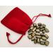 Sharvgun Lot de 25 pierres runiques en pyrite dor e avec tableau en bois MDF runique grav lettrage symbolique pa en velours noir/rouge pochette incluse bo te cadeau - Buy Online on GoSupps.com