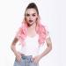 Shadow Curly Ponytail Extensions | Afro Long Clip-in Wavy Synthetic Hair Piece - 26 inches Blonde Pink - Buy Online on GoSupps.com