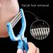 Handheld Facial Hair Epilator - Pain-Free Hair Removal for Eyebrows & Upper Lip | Smooth Skin Cleaner & Face Shaver | Portable Salon Home Beauty Tool - Blue - Buy Online on GoSupps.com