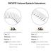SRCKFIZ 3D Volume Eyelash Extensions C D Curl 9mm - 0.10mm Thickness | Long Stem Premade Fans for Professional Use - Buy Online on GoSupps.com