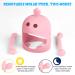 Vicloon Baby Teething Toys 2 Pack - BPA Free Silicone Teether for Infants 3 Years+ | Anti-Drop Mitten Teething Toy for Soothing Sore Gums | Baby Chew Toys in Yellow & Pink - Buy Online on GoSupps.com