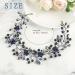 IYOU Crystal Wedding Hair Vines Black Rhinestone Bride Headband Flower Bridal Guest Hair Accessories for Women - Buy Online on GoSupps.com