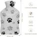 Cute Gray Paw Hot Water Bottle with Plush Cover - Hand Warmer for Adults & Children | 26.5x15.3cm - International Shipping Available - Buy Online on GoSupps.com