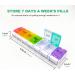 2 Pcs XL Weekly Pill Organizer - Arthritis Friendly Travel 7 Day Pill Box Large Vitamin & Supplement Case - Popup Open Design (Rainbow - Buy Online on GoSupps.com