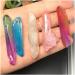5 Pack Natural Crystal Points Rainbow Titanium Treated Quartz Rods Natural Quartz Crystal Minerals s - Buy Online on GoSupps.com