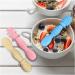 Vicloon Silicone Baby Spoon Set - 6Pcs Easy Grip Utensils for Self Feeding & Weaning - Soft Toddler Cutlery Kit in Blue/Pink/Yellow - Buy Online on GoSupps.com
