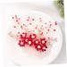 HAPINARY Handmade Comb Hair Insert Comb Bridal Headpiece Flower Hair Combs Wedding Side Comb Wedding Hair Combs Pearl Comb Clip Crystal Headpiece Tiara Red Hanfu Bride Headgear - Buy Online on GoSupps.com