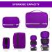 Homchen Waterproof Hanging Travel Toiletry Bag - Portable & Foldable, Purple, L Size - Buy Online on GoSupps.com