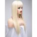 BESTUNG 24 Straight Blonde Wig with Fringe for Women - Synthetic Full Hair Natural Wig for Cosplay or Daily Wear - 24 Inch - Buy Online on GoSupps.com