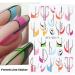 Nail Decor Spring Summer Smile Line Design Nail Art Stickers 3D Black White Geometry French(STZ-CS116) - Buy Online on GoSupps.com
