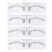 Eyebrow Ruler Stencils Eyebrow Mapping Sticker Microblading Measuring Shaper Tool 100 Pack for Brow Extensions for All Face Shapes