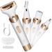 Electric Razor for Women Bikini Trimmer, MKIOVH Women's Shaver Cordless Portable 4 in 1 Painless Shaver, ?for face Legs Brows Nose Brows Nose Detachable Head USB Rechargeable Hair Trimmer
