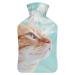 Hot Water Bottle With Lid Cat And Butterfly Rubber Hot Water Bag For Pain Relief Cramps Foot Warmer Hot And Cold Therapy