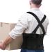 Work Back Brace With Removable Suspenders - Safe Lower Back Pain Protection Belt for Industrial Activities for Men and Women in Moving Construction Warehouse Jobs & Heavy Lifting XL/2XL(37"-45")