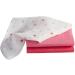 Buy Bornino Mull Towels 3-Pack - 30x30 cm Pink/White Strong Suction Mull Diapers - Pure Cotton Twice Woven | International Shipping - Buy Online on GoSupps.com