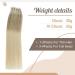 FSHINE Tape In Extensions - 55cm Remy Real Hair Balayage Blonde Seamless Skin Weft 20 PCs #18/26/60 for Effortless Volume - Buy Online on GoSupps.com