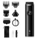 Sejoy Beard Trimmer for Men Cordless Hair Clippers Hair Trimmer Waterproof Mustache Body Nose Ear Facial Cutting Shaver Electric Razor All in 1 Grooming Kit USB Rechargeable & LED Display Gray Black