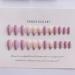 MENILITHS 24Pcs/Set False Nails Minimalist French Purple Flower Fresh False Nails Acrylic Fake Nails Full Cover Nails Tips Artificial Finger Manicure Press on nails for Women and Girls - Buy Online on GoSupps.com