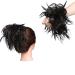 Fashion Tousled Hair Extensions Hairpiece Scrunchie Straight Elastic updo Scrunchy BUN Brown Blonde Instant Ponytail wig Hairdo Dark Brown