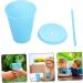 Luxshiny Kids Plastic Sippy Cup - Clear Water Bottle with Straw for Sports, Iced Coffee, and Milk - BPA-Free Children's Drinking Bottle - Blue - 12X10.2CM - Buy Online on GoSupps.com