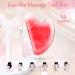 Sherr 24 Pcs Heart Shaped Gua Sha Massage Tool Set for Facial and Body Skin Spa Acupuncture - Prevent Wrinkles, Resin Stone Guasha Board - Buy Online on GoSupps.com