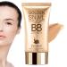 PUCHEN Snail Repair Bb Cream Face Bb Cream Makeup Dry Skin 50ml Lightweight Hydrating Foundation with Liquid Coverage High and Natural Full Coverage