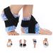 FOMI Ankle Hot Cold Gel Bead Ice Packs | 2 pack | Cool Compress for Foot Knee Elbow Wrist Calf Shin | Swelling Plantar Fasciitis Ankle Surgery Achilles Tendonitis Sprained Ankle Pain Relief