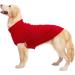 Mihachi Turtleneck Dog Jumper - Large Red Cable Knit Sweater with Leash Hole - Buy Online on GoSupps.com