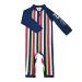 weVSwe Baby Toddler Boy Swimsuit UPF 50+ Sun Protection Rash Guard Swimwear with Crotch Zipper 0-3 Years 6-12 Months Blue Rainbow
