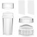 2 Set Clear Silicone Nail Stamper Set Transparent Visible Body Jelly Nails Art Template Tools with Scraper for DIY Nail Single head