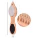 4-in-1 Foot Scrub Brush Callus Remover With Bristle Brush  Pumice Stone  Foot Rasp & Bamboo Handle - Buy Online on GoSupps.com