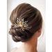 Casdre Pearl Bride Wedding Hair Comb - Crystal Rhinestone Bridal Hair Accessory for Women & Girls (Gold) - Buy Online on GoSupps.com