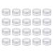 20 5g/5ml Mini Empty Plastic Cosmetic Jars Clear Round Travel Sample Pots for Creams/Sample/Make-Up/Glitter Storage