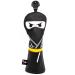 Golf Club Headcover 3 Wood Headcover Ninja Design Magnetic Closure Elegant Embroidery Premium Leather Driver Fairway Wood Hybrid Blade Mallet Putter Cover Wood Head Cover For Hybrid(1pcs)