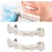 Party Teeth Brace Compatible Fashionable Hip Hop Brace Brass for Party for Halloween for Music Concerts(Silver) - Buy Online on GoSupps.com