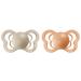 BIBS Couture Baby Pacifier 2-Pack | Made in Denmark | BPA Free Dummy Soother Anatomical Nipple. Silicone Size 2 (6-18 Months) Vanilla/Peach - Buy Online on GoSupps.com