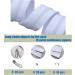 JOSDIOX 3 White Zipper by The Yard - 10 Yard Long Nylon Coil with 20 Sliders and 30 Stops for Upholstery Sewing - Buy Online on GoSupps.com