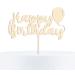 Alsino Personal Cake Topper Sustainable Wooden Decor for Weddings Birthdays Baptisms & More | LA-65 Happy Birthday Balloon - Buy Online on GoSupps.com