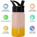 Bjpkpk Kids 15oz Coral Stainless Steel Water Bottle with Straw Lid - Insulated, Leak Proof, BPA Free - Ideal for School - Buy Online on GoSupps.com