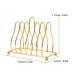 Gold Palette Rack - Carbon Steel Makeup Organizer with 6 Compartments | Coaster Holder & Drying Stand - Buy Online on GoSupps.com