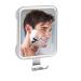 MGLIMZ Shower Mirror Fogless for Shaving with 4 Suctions, Razor Holder, Anti Fog Shaving Mirror for Shower Bathroom Wall Mounted, Fog Free Travel Mirror for Men, Stainless Steel Frame(Square) Rectangular