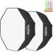 Godox 32/80cm Umbrella Octagon Softbox Set for Studio Flash & Portrait Photography - 2 Pack - Buy Online on GoSupps.com