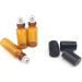 24 Pack 5ml Amber Glass Roll-On Bottles - Refillable Roller Bottle with Stainless Steel Roller Balls for Essential Oils & Fragrance - Buy Online on GoSupps.com