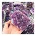 Crystal Rough Natural Crystal Rough Stone Crafts Crystal Decorative Geode Irregular Natural Amethyst Stones Cluster Quartz Home Decor 1PC