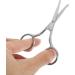 Buy Healvian Rounded Tip Grooming Scissors - Stainless Steel Facial Hair Safety Scissors for Men & Women | Perfect for Nose Eyebrows Moustache & Eyelashes - International Shipping Available - Buy Online on GoSupps.com