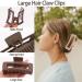 Generic Hair Claw Clips Strong Hold Rectangle Hair Clip Matte Solid Colour Hair Styling Accessories for Women and Girls (4 Colours) Powdered coffee - Buy Online on GoSupps.com