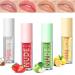 4 PCS Plumping Lip Oil Set, Temperature Color Changing Lip Glow Oil, Moisturizing Lip Gloss Lip Balm Lip Care, Moisturizing Lip Gloss